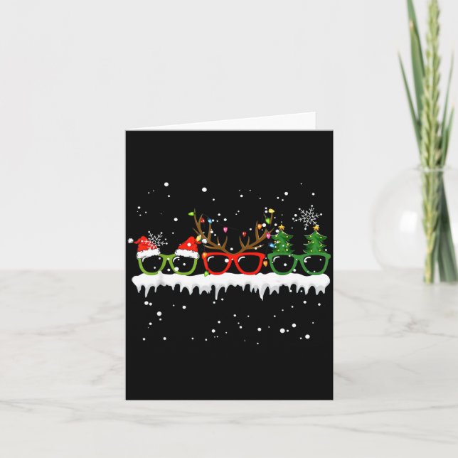 Optometrist Christmas Tree Gles Costume Santa Opto Karte (Vorderseite)