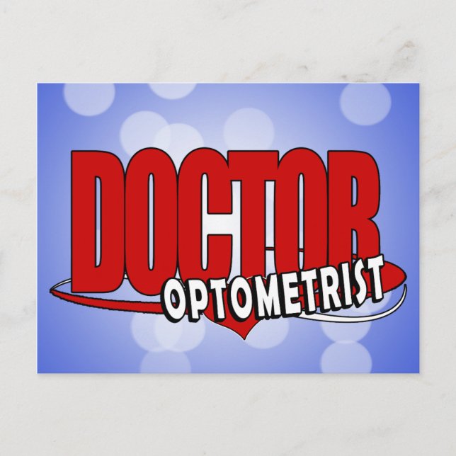 OPTOMETRIST LOGDOKTOR BIG RED POSTKARTE (Vorderseite)