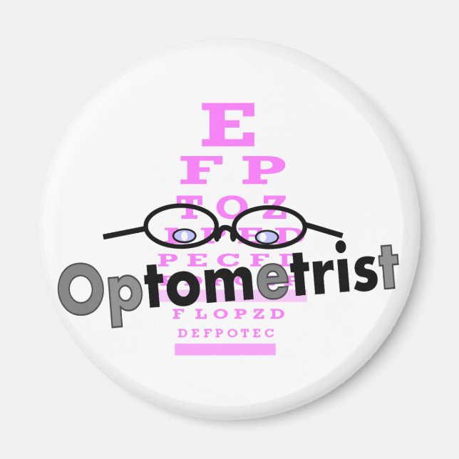 Optometristische Geschenke, Brillen und Augendiagr Magnet (Vorne)