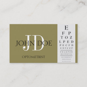 Optometristisches Diagramm Antiquitäten Gold Visitenkarte
