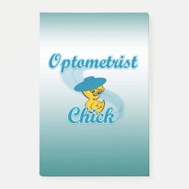 Optometristisches Mädchen Nr. 3 Post-it Klebezettel (Vorderseite)