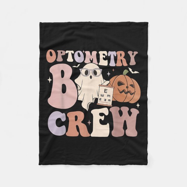 Optometry Crew Optometry Boo Crew Halloween Optici Fleecedecke (Vorderseite)