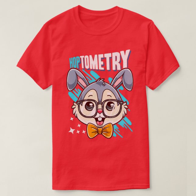 Optometry Easter Hoptometry Optometrist Gift T-Shirt (Design vorne)