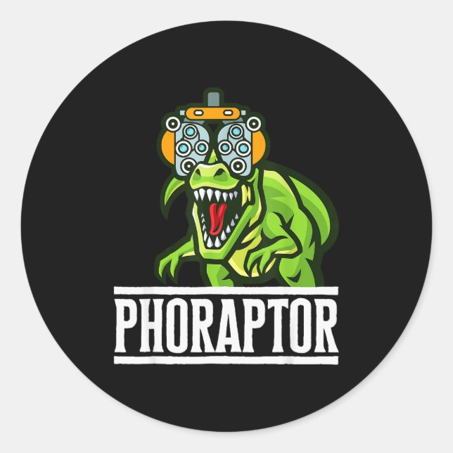 Optometry Machine Phoropter Funny Optometrist Phor Runder Aufkleber (Vorderseite)