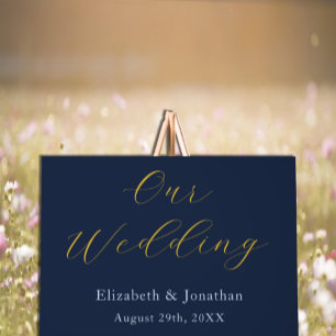 Opulent Blue Wedding Acrylschild