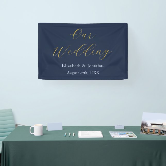 Opulent Blue Wedding Banner (Messe)