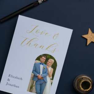 Opulent Blue Wedding Dankeskarte
