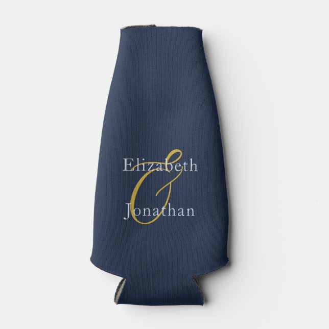 Opulent Blue Wedding Flaschenkühler (Vorderseite)