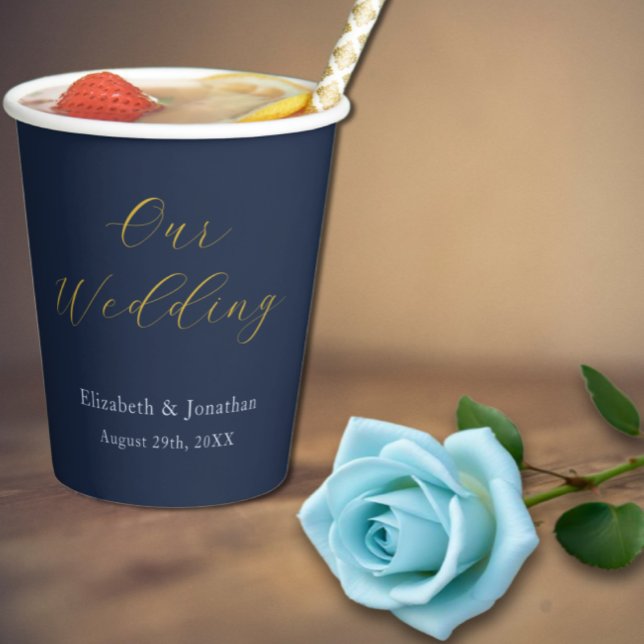 Opulent Blue Wedding Pappbecher (Von Creator hochgeladen)