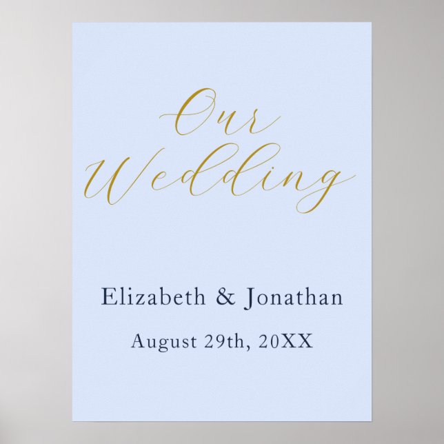 Opulent Blue Wedding Poster (Vorne)