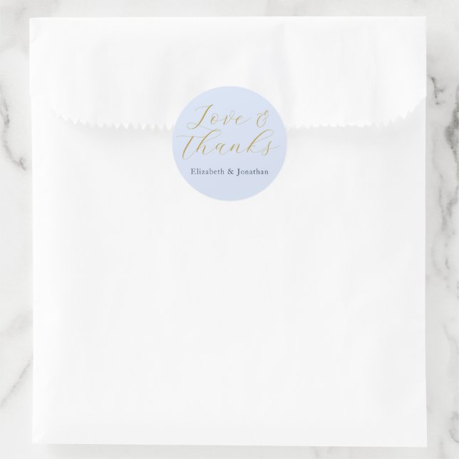 Opulent Blue Wedding Runder Aufkleber (Tasche)