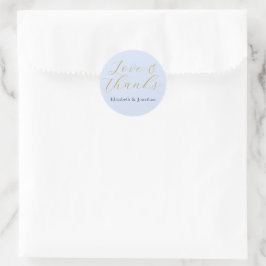Opulent Blue Wedding Runder Aufkleber