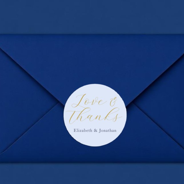 Opulent Blue Wedding Runder Aufkleber (Von Creator hochgeladen)
