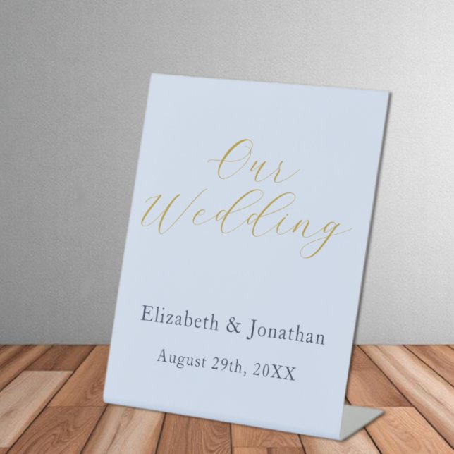 Opulent Blue Wedding Sockelschild (Von Creator hochgeladen)