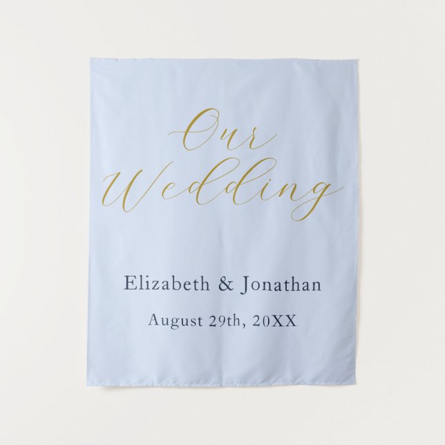 Opulent Blue Wedding Wandteppich (Vorderseite)