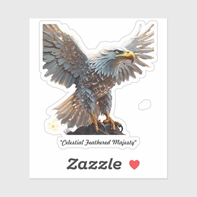 "Opulent Eagle in Flight" Aufkleber (Blatt)