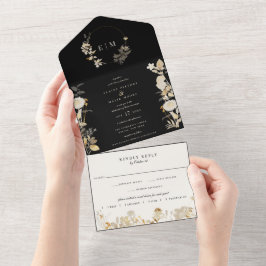 Opulent Gilded Garden Wedding All In One Einladung