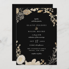 Opulent Gilded Garden Wedding Einladung