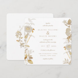Opulent Gilded Garden Wedding Einladung