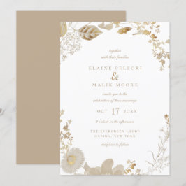 Opulent Gilded Garden Wedding Einladung