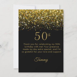 Opulent Gold Confetti 50e anniversaire Carte de re