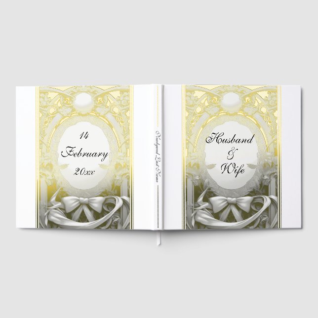 Opulent Motif Atelier, Wedding Foil Guestbook Gästebuch (Voll)