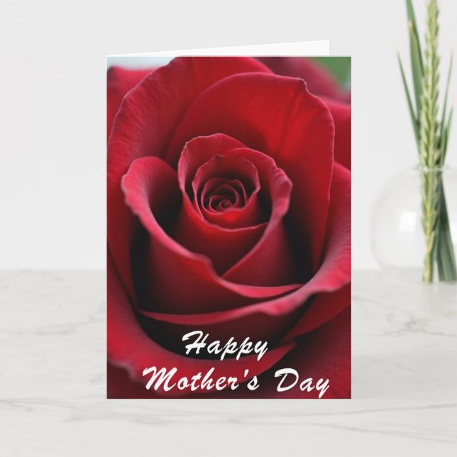 Opulent Red Mothers Day Card Karte (Vorderseite)