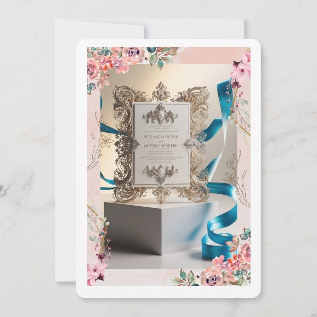 Opulent Wedding Invitation Suite Einladung (Vorderseite)