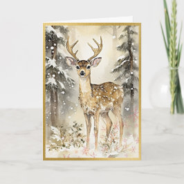 Opulent Woodland Deer Karte