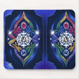 Opulente Eleganz: Diamant und Edelstein graviert Mousepad