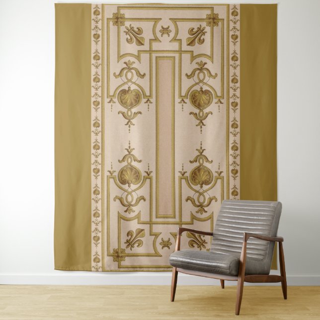 opulenter Goldbarockdruck Wandteppich (Beispiel)