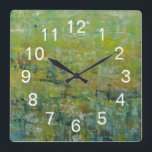 opulentes Feld II Quadratische Wanduhr<br><div class="desc">Zuhause Décor</div>
