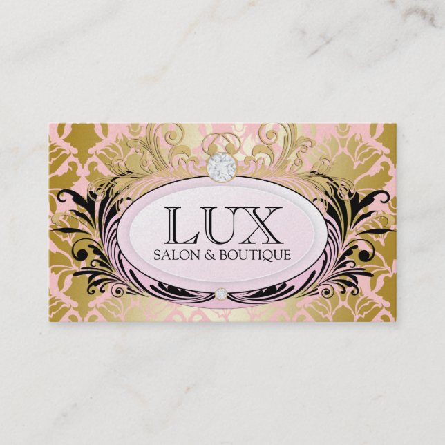 Opulentes Rosa-erstklassiges Perlen-Papier des Visitenkarte (Vorderseite)