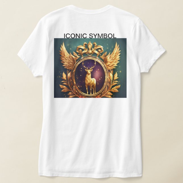 Opulous Golden Laurel Wappen Logo T-Shirt (AblageHinten)
