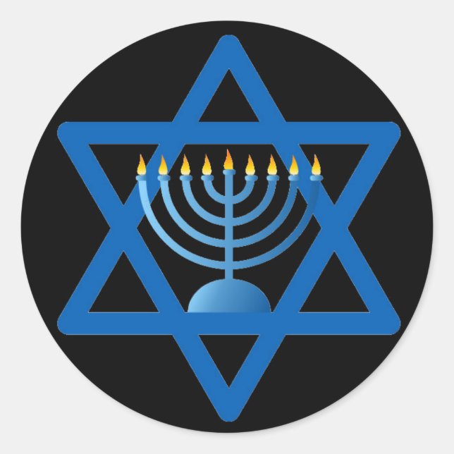 OPUS CHANGEABLE Hanukkah Runder Aufkleber (Vorderseite)