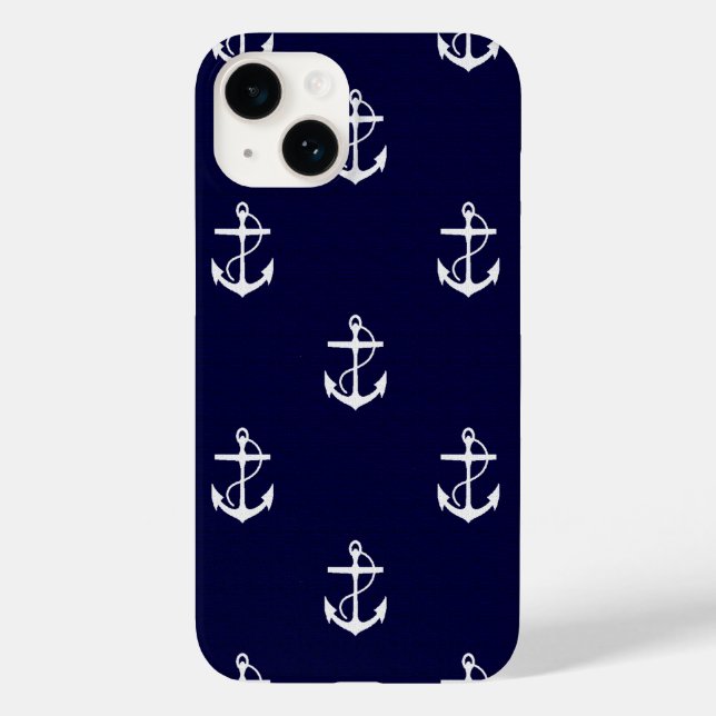 Opus Posh Anchor Nautical Case-Mate iPhone 14 Hülle (Rückseite)