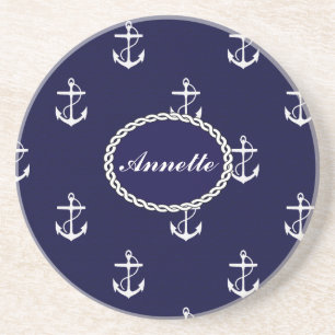 Opus Posh Anchor Nautical Custom Getränkeuntersetzer