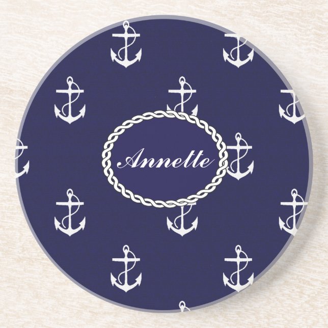 Opus Posh Anchor Nautical Custom Getränkeuntersetzer (Vorne)