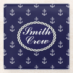 Opus Posh Anchor Nautical Custom Glasuntersetzer