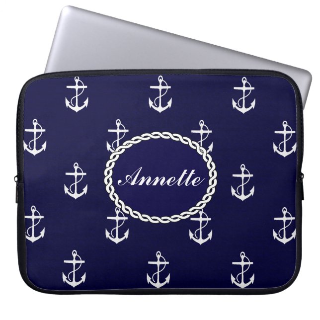 Opus Posh Anchor Nautical Custom Laptopschutzhülle (Vorderseite)