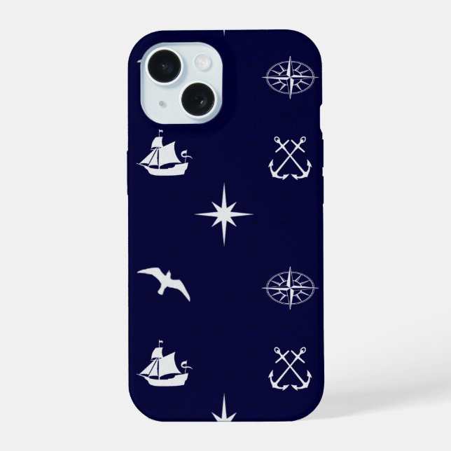 Opus Posh Nautical iPhone 15 Hülle (Rückseite)