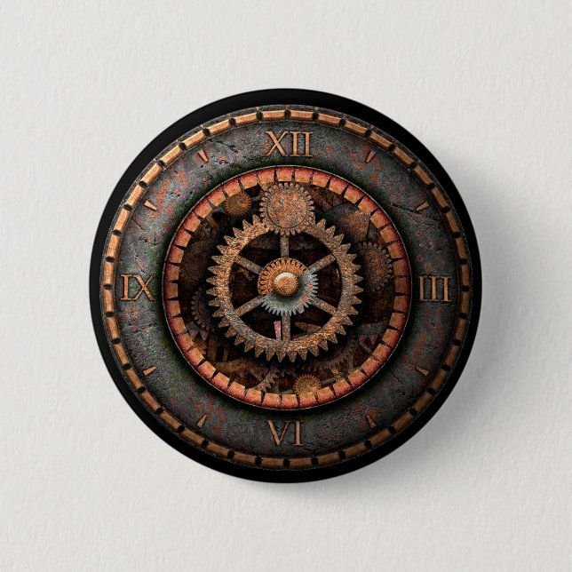 Opus Posh Steampunk Gears Button (Vorderseite)