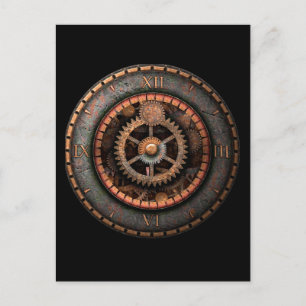 Opus Posh Steampunk Zahnräder Postkarte