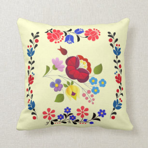 OPUS ungarische Blumen-Stickerei Kissen