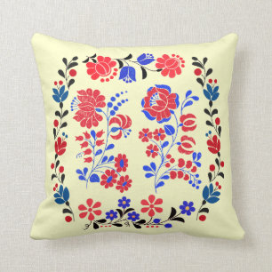 OPUS ungarische Blumen-Stickerei Kissen