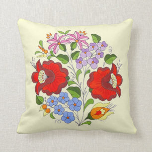 OPUS ungarische Blumen-Stickerei Kissen