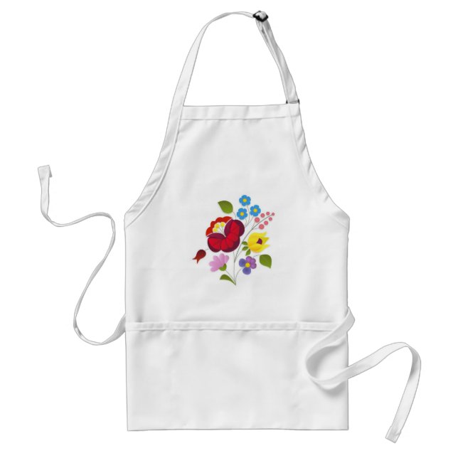 OPUS ungarische Blumen-Stickerei Schürze (Vorne)