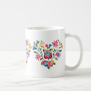 OPUS ungarisches Blumen-Herz Kaffeetasse