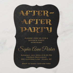 Or après le divorce de la fête Invitation de fête