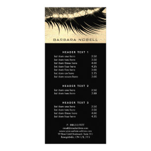 Or audacieux de menu de service de maquillage de